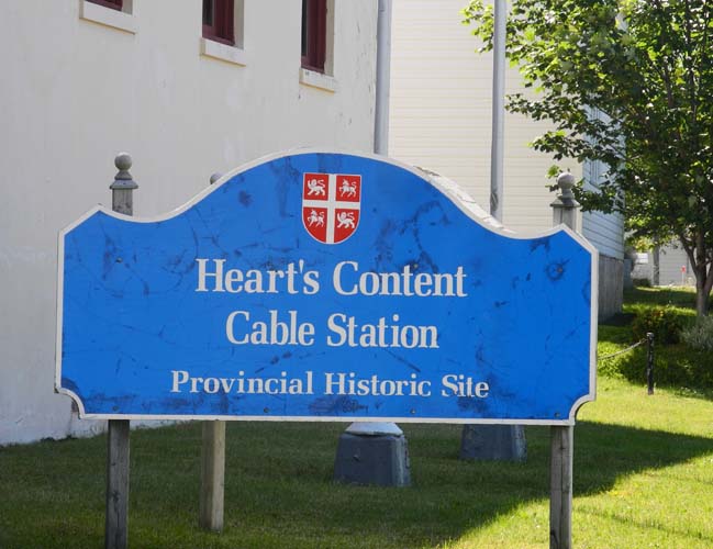 Heart's Content Cable Station sign